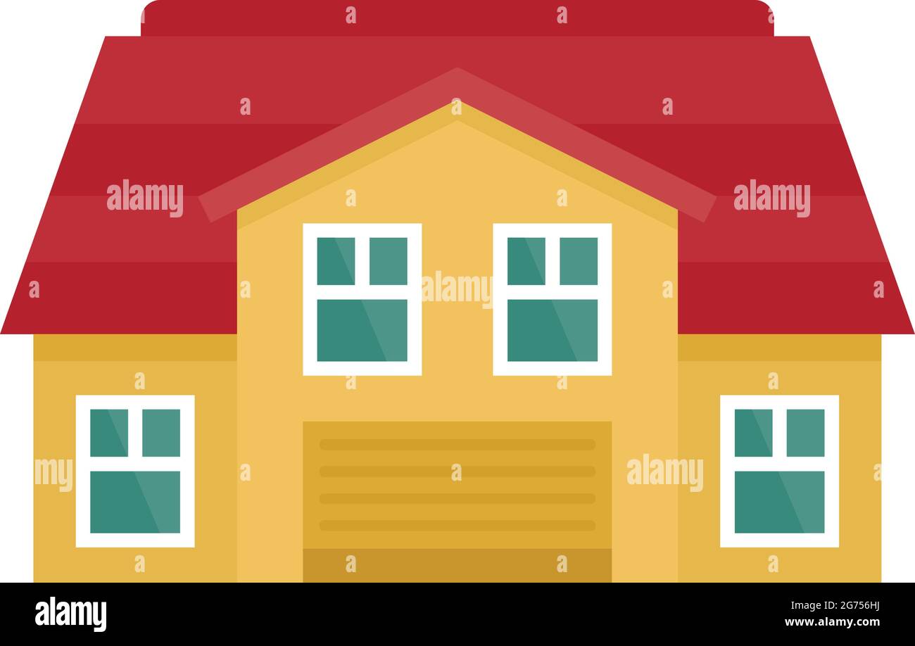 Cityscape cottage icon flat isolated vector Stock Vector Image & Art ...