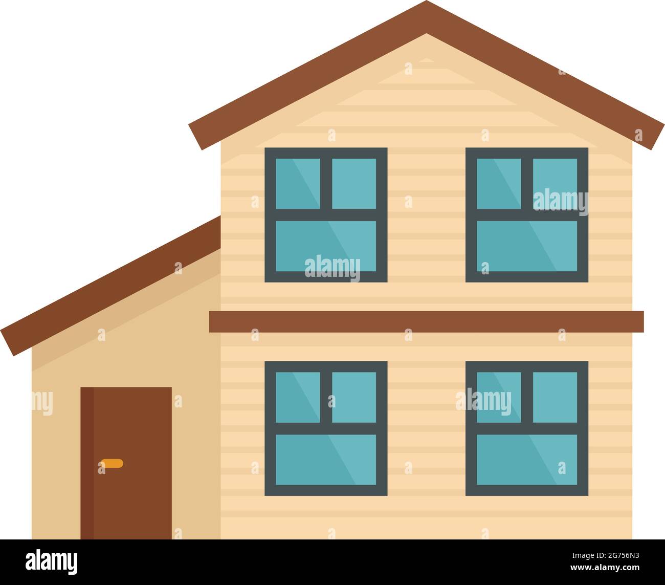 Cottage house icon flat isolated vector Stock Vector Image & Art - Alamy