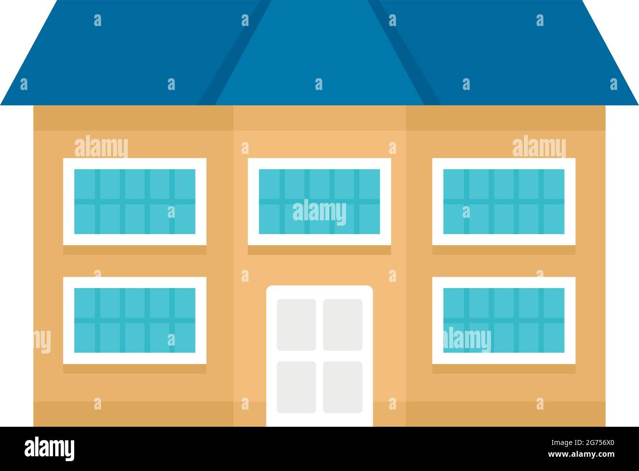 American cottage icon flat isolated vector Stock Vector Image & Art - Alamy