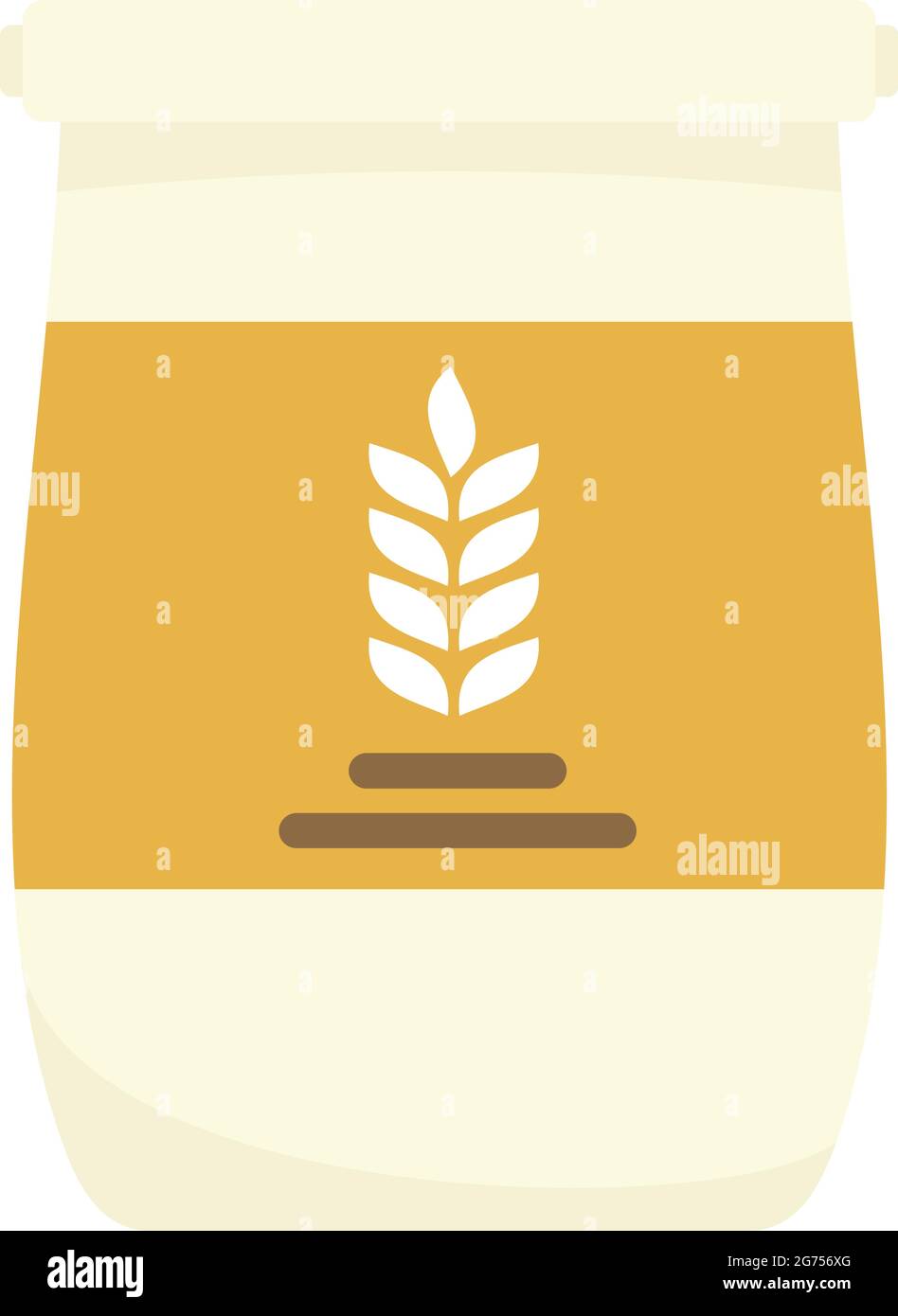 Flour sack icon flat isolated vector Stock Vector Image & Art - Alamy