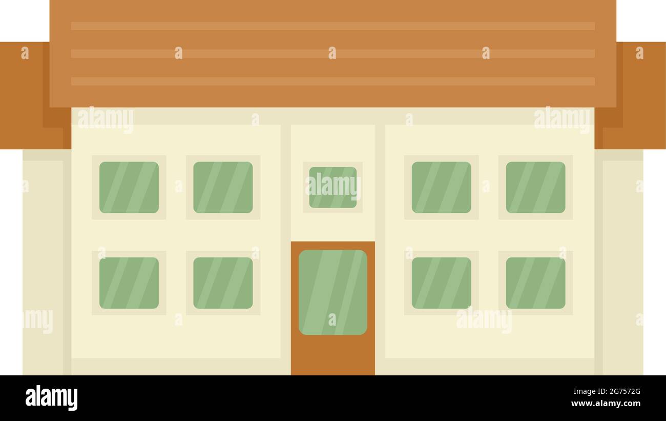 Residential cottage icon flat isolated vector Stock Vector Image & Art ...