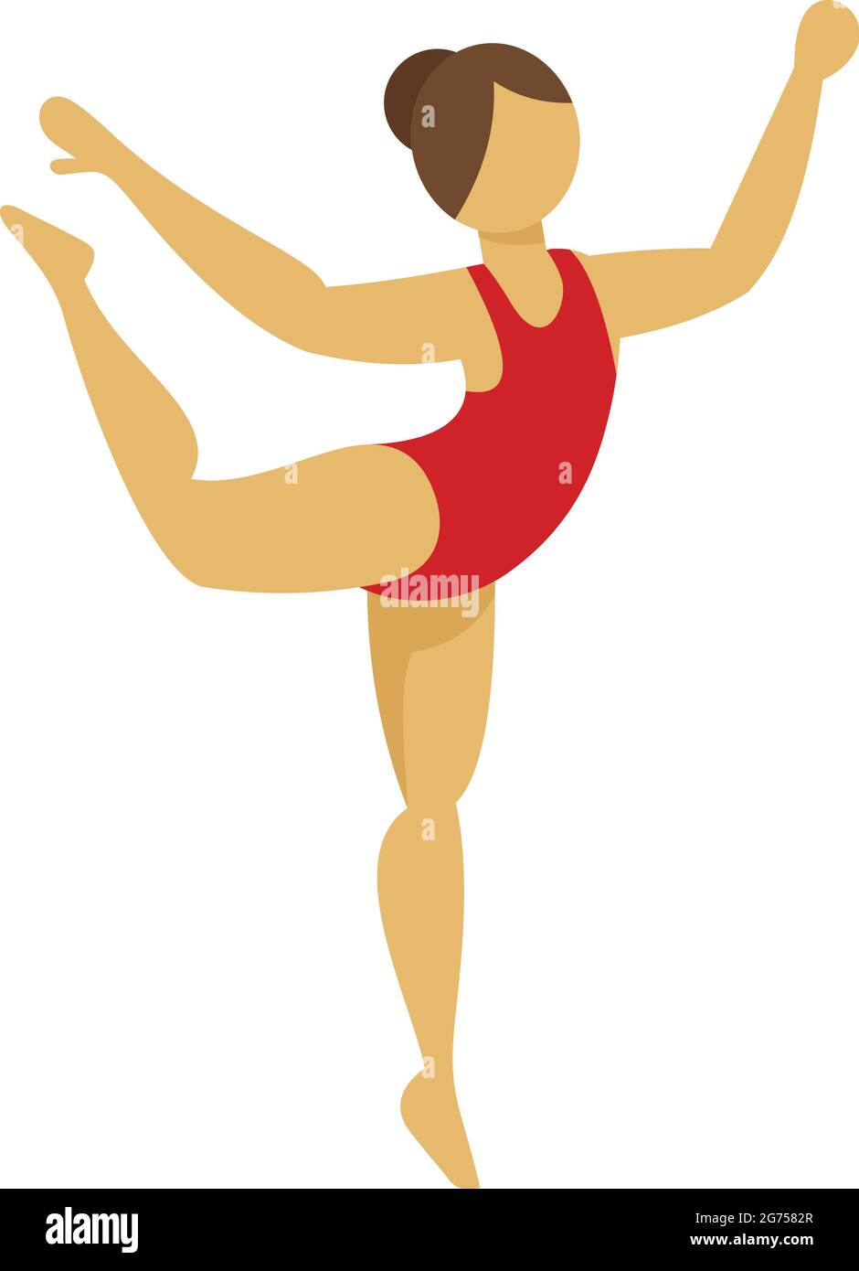 Circus gymnast icon flat isolated vector Stock Vector