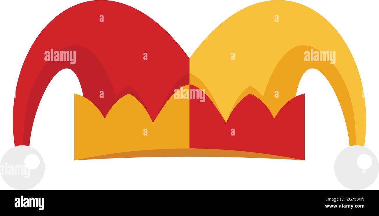 Jester hat icon flat isolated vector Stock Vector Image & Art - Alamy