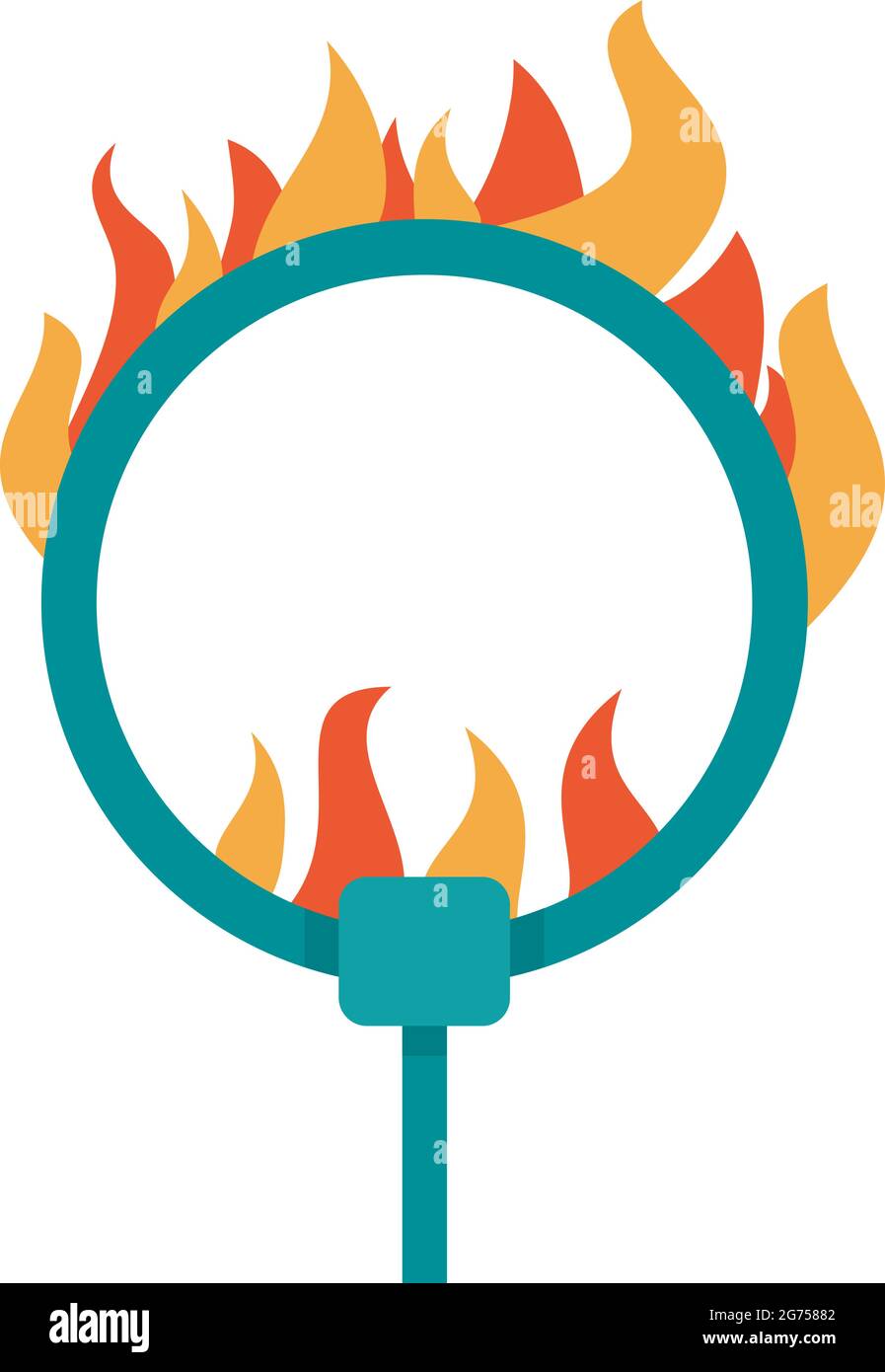 Fire ring icon flat isolated vector Stock Vector Image & Art Alamy