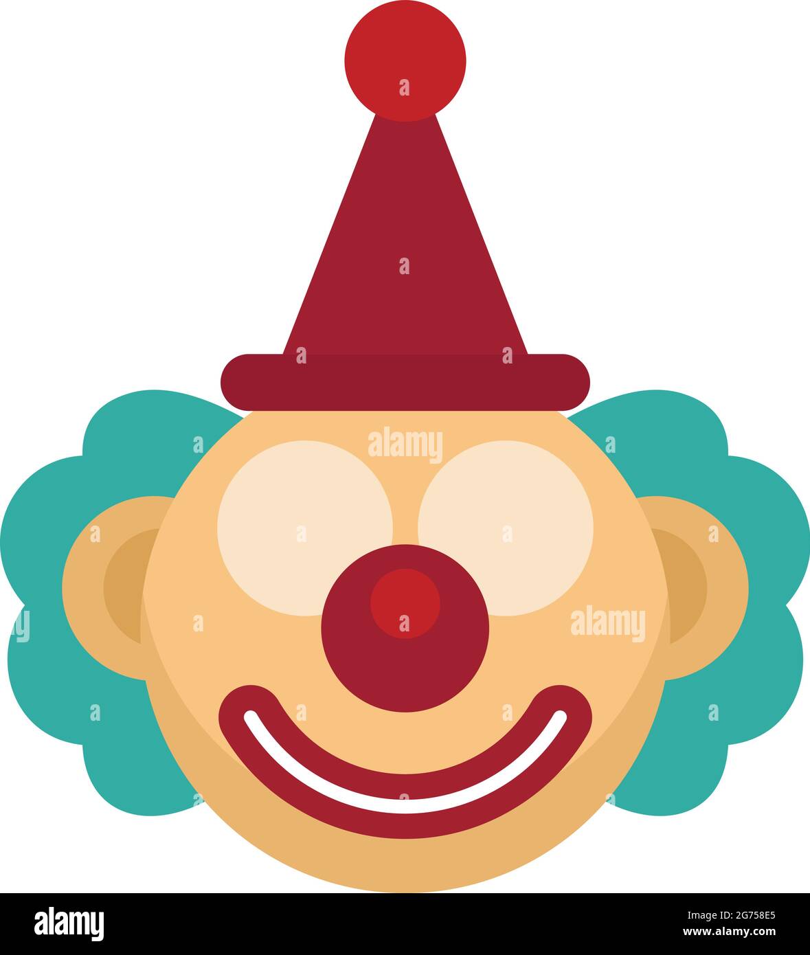 Circus clown icon flat isolated vector Stock Vector Image & Art - Alamy