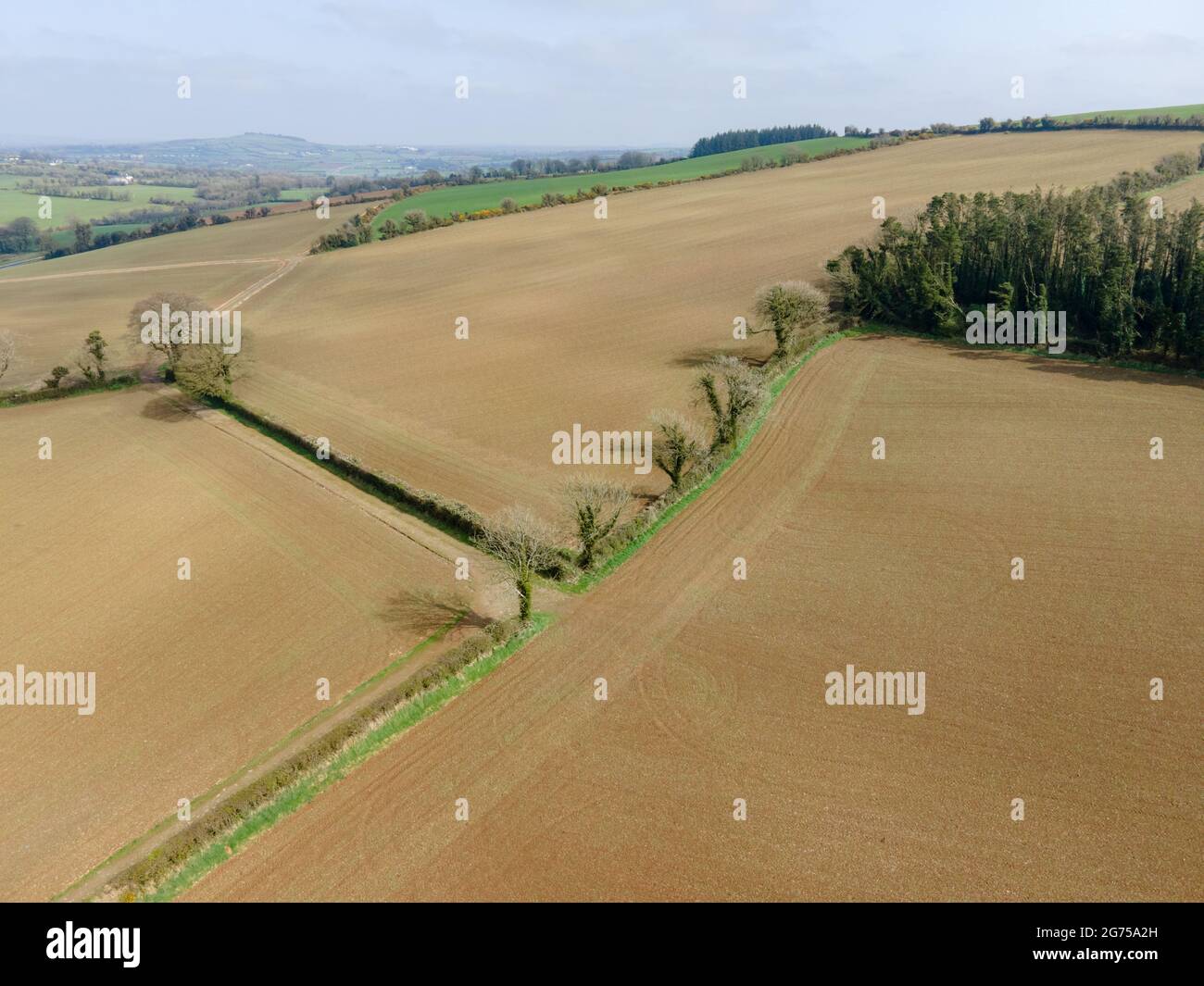 Drone Wexford countryside Stock Photo