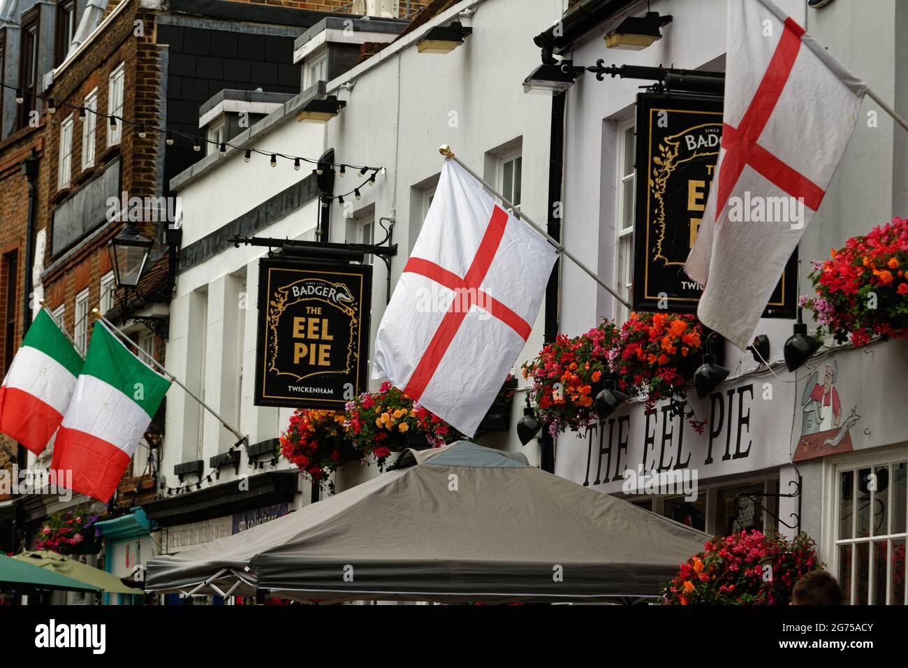 The al fresco dining and drinking in Church Street, Twickenham