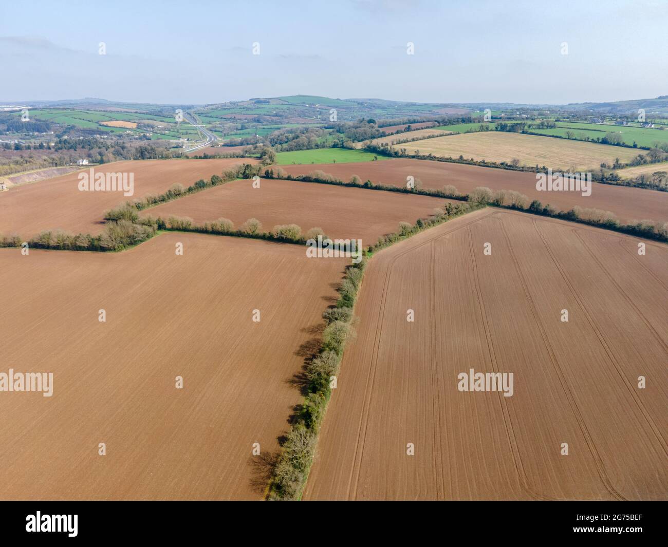 Drone Wexford countryside Stock Photo Alamy