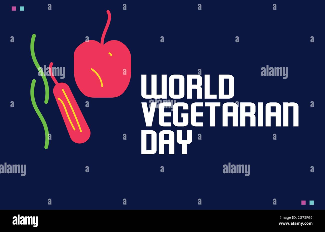 World Vegetarian Day vector template Stock Vector
