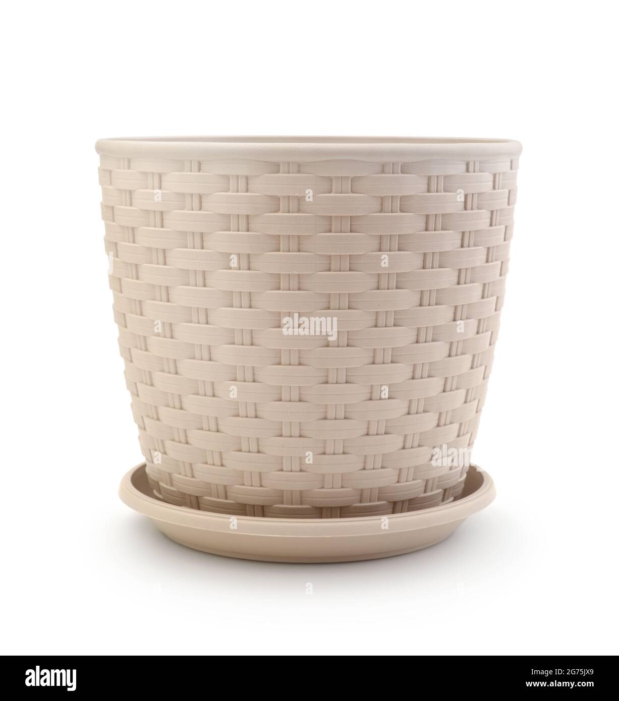 Plastic flower pot isolated on white Stock Photo Alamy