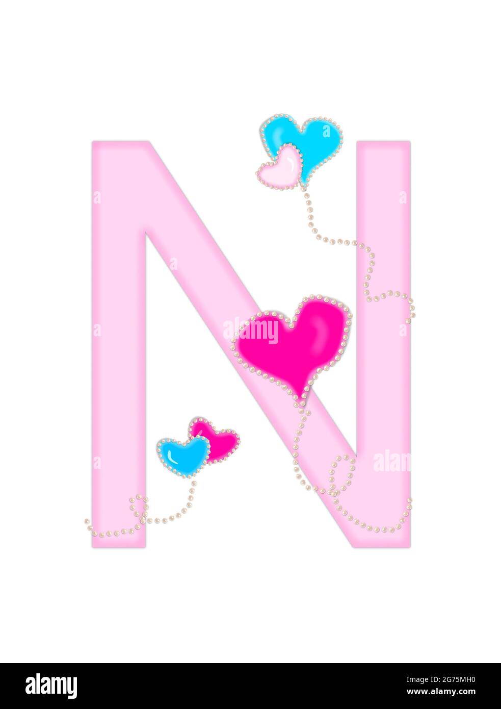 The letter N, in the alphabet set \, image size:983x1390