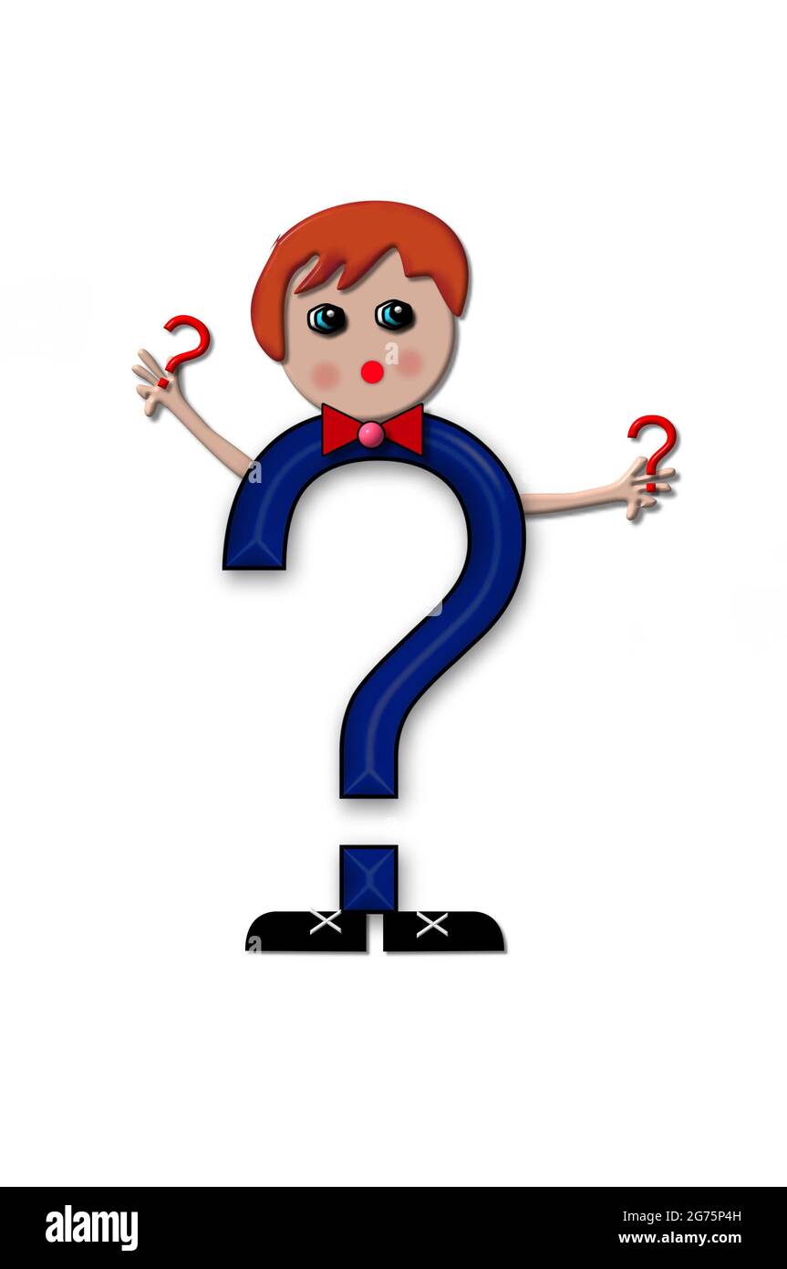 Question mark, in the alphabet set Living Letters, has head, arms and ...