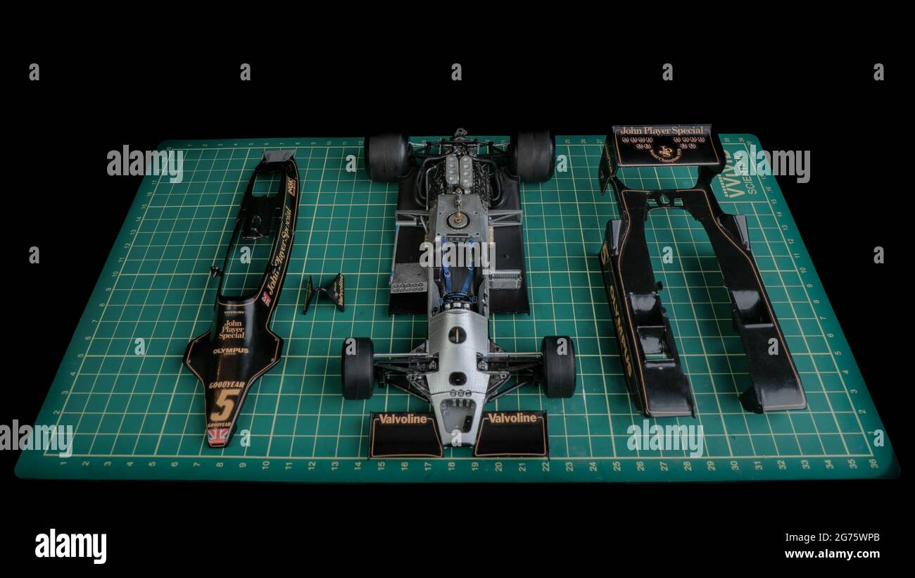 Lotus 1978-1979 F1 car Formula 1 model kit Tamiya Andretti Stock Photo ...