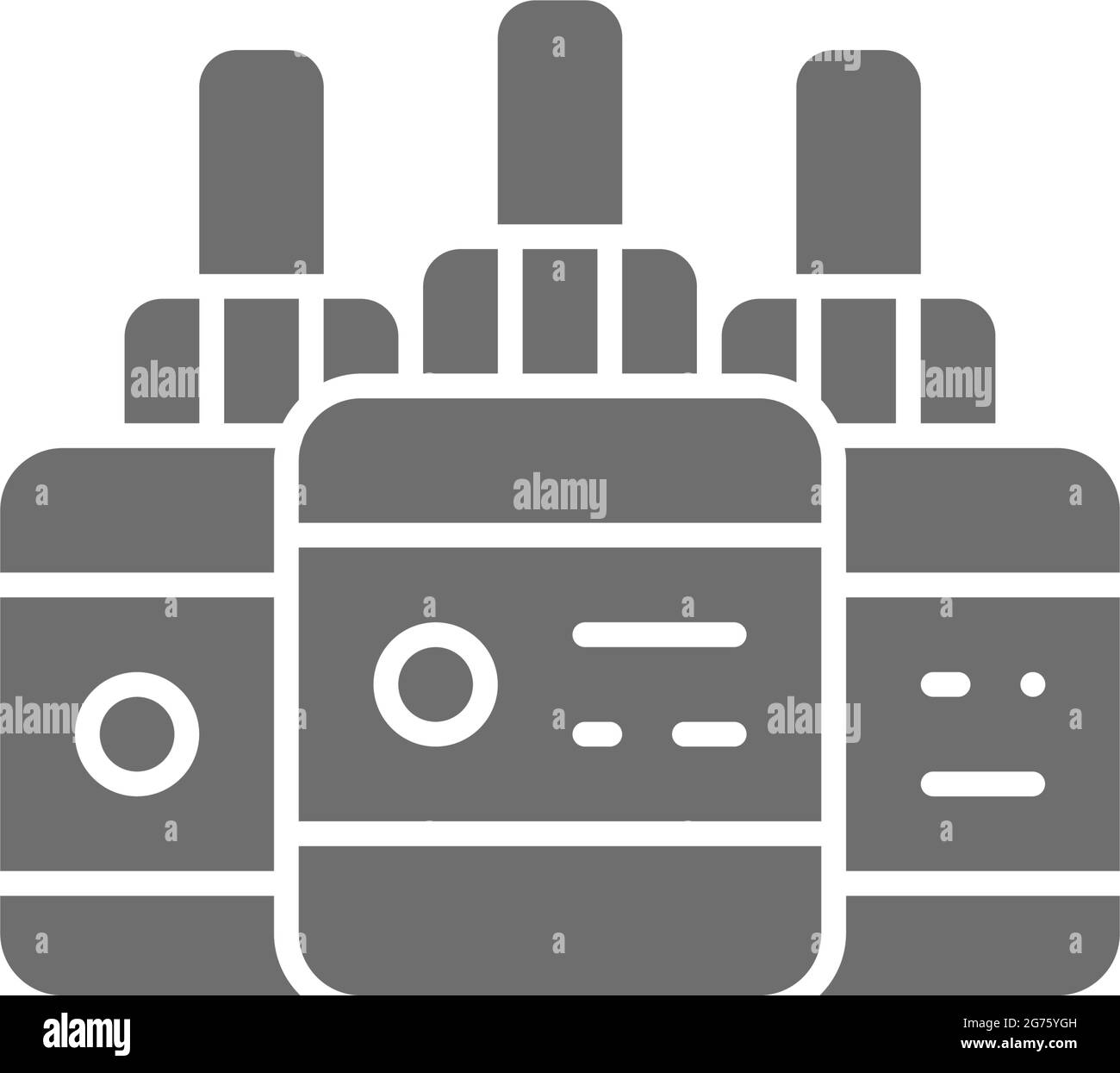 Vector tattoo ink bottles, accessory gray icon. Stock Vector