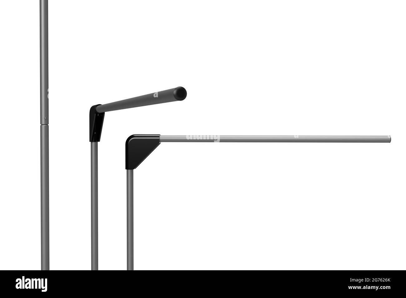 3D render of banner flag telescopic flag product system constructed of ...