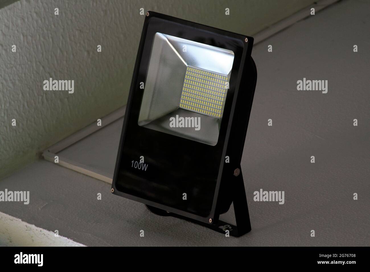 Powerful outdoor luminaire made of multiple LED bulbs. 100 Watt LED