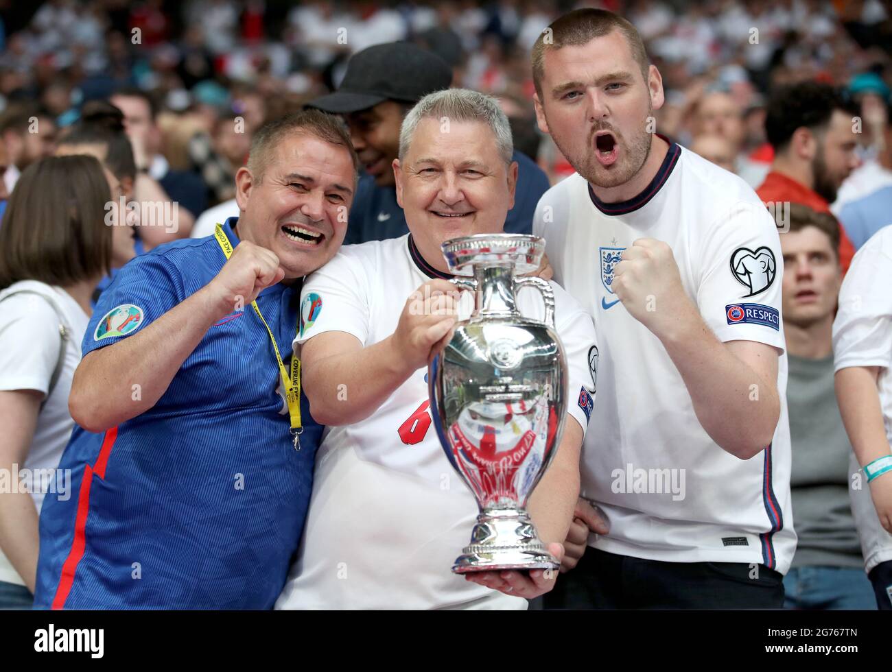 England fans show their support with a replica European Championship ...
