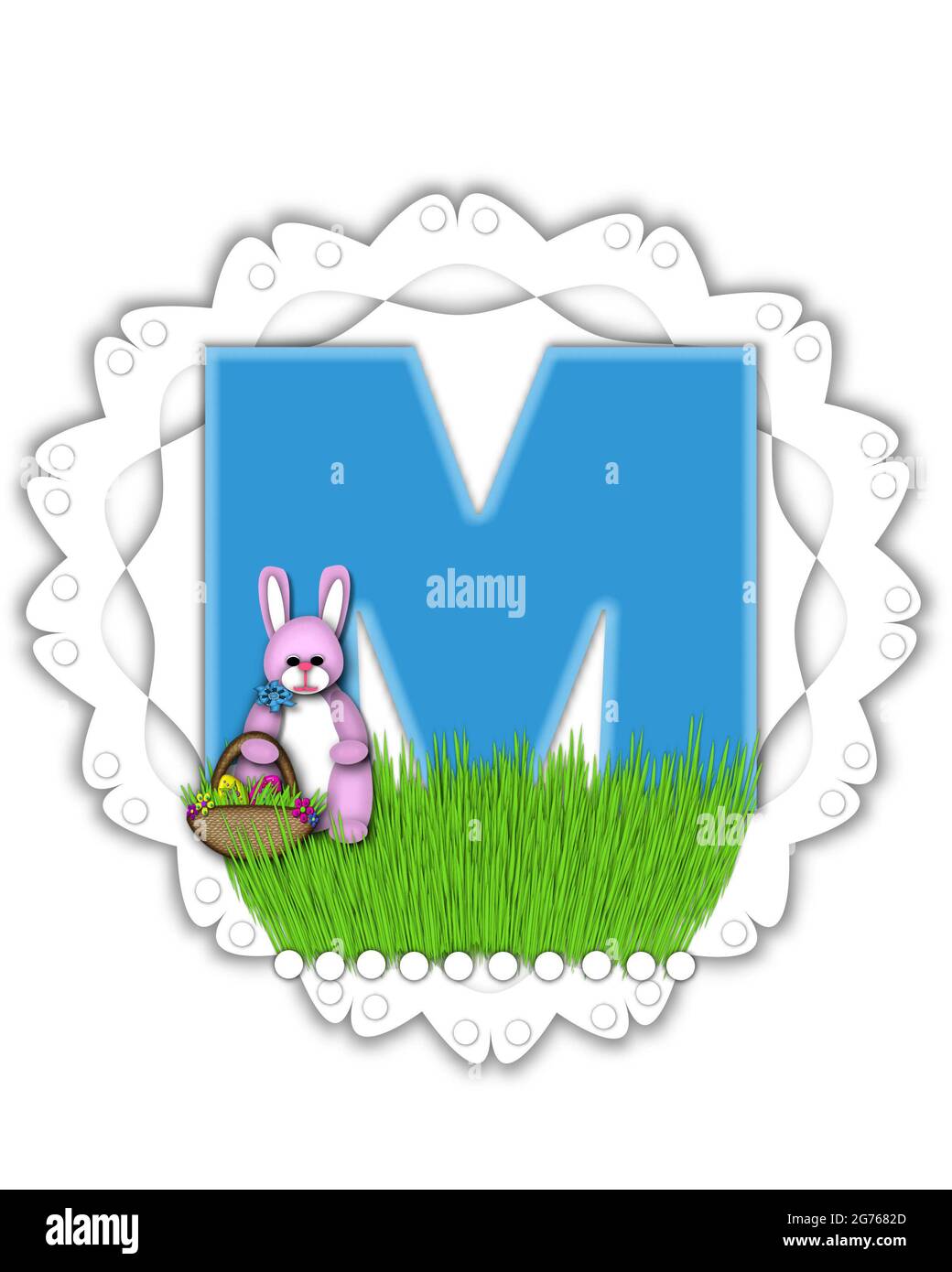 The letter M, in the alphabet set