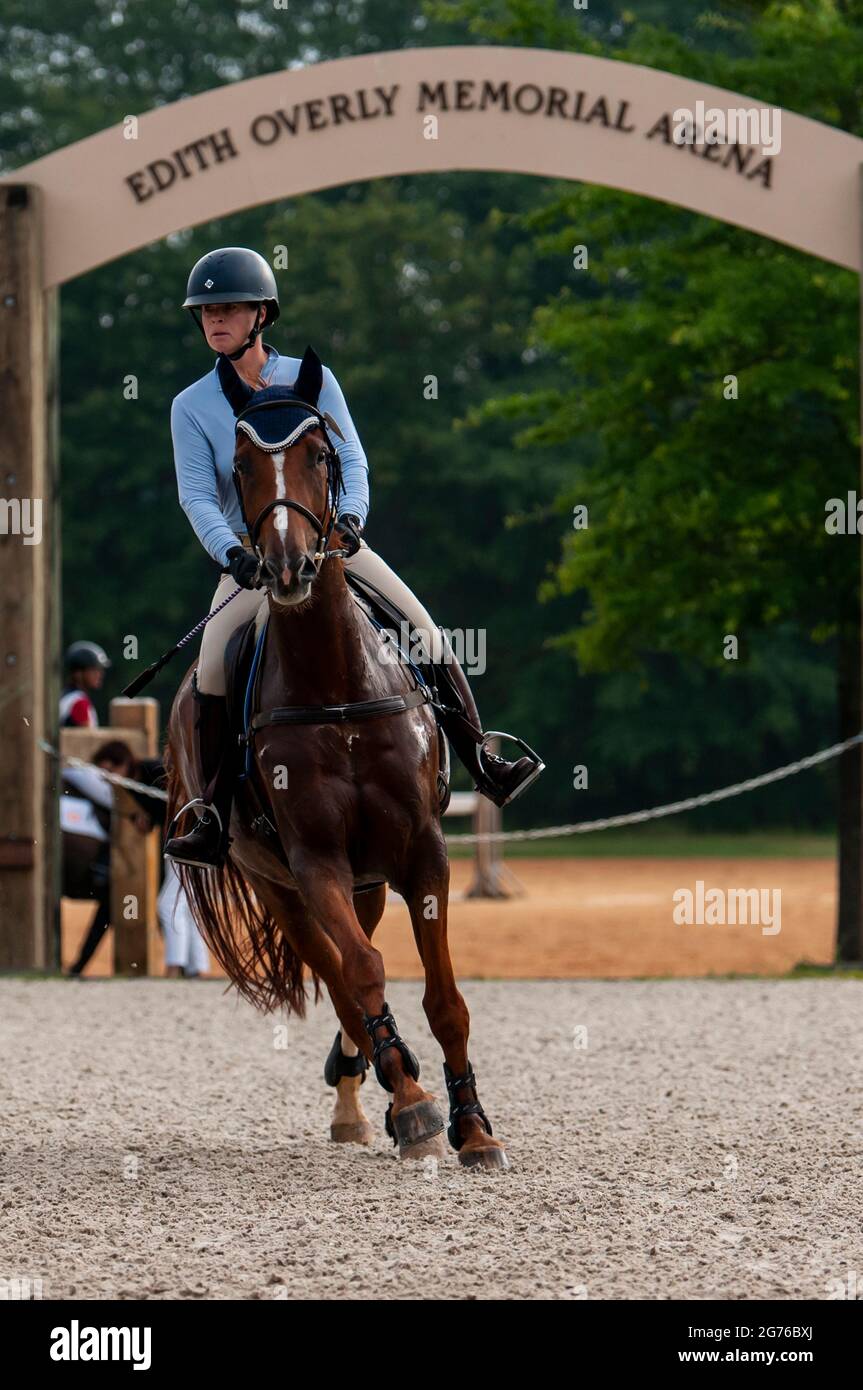 Raeford, North Carolina, USA. 11th July, 2021. CAMPCROWDER riding Sheeran, competes in