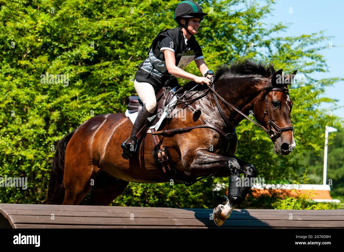 Raeford, North Carolina, USA. 11th July, 2021. ERIN BOVAIS, riding Sir