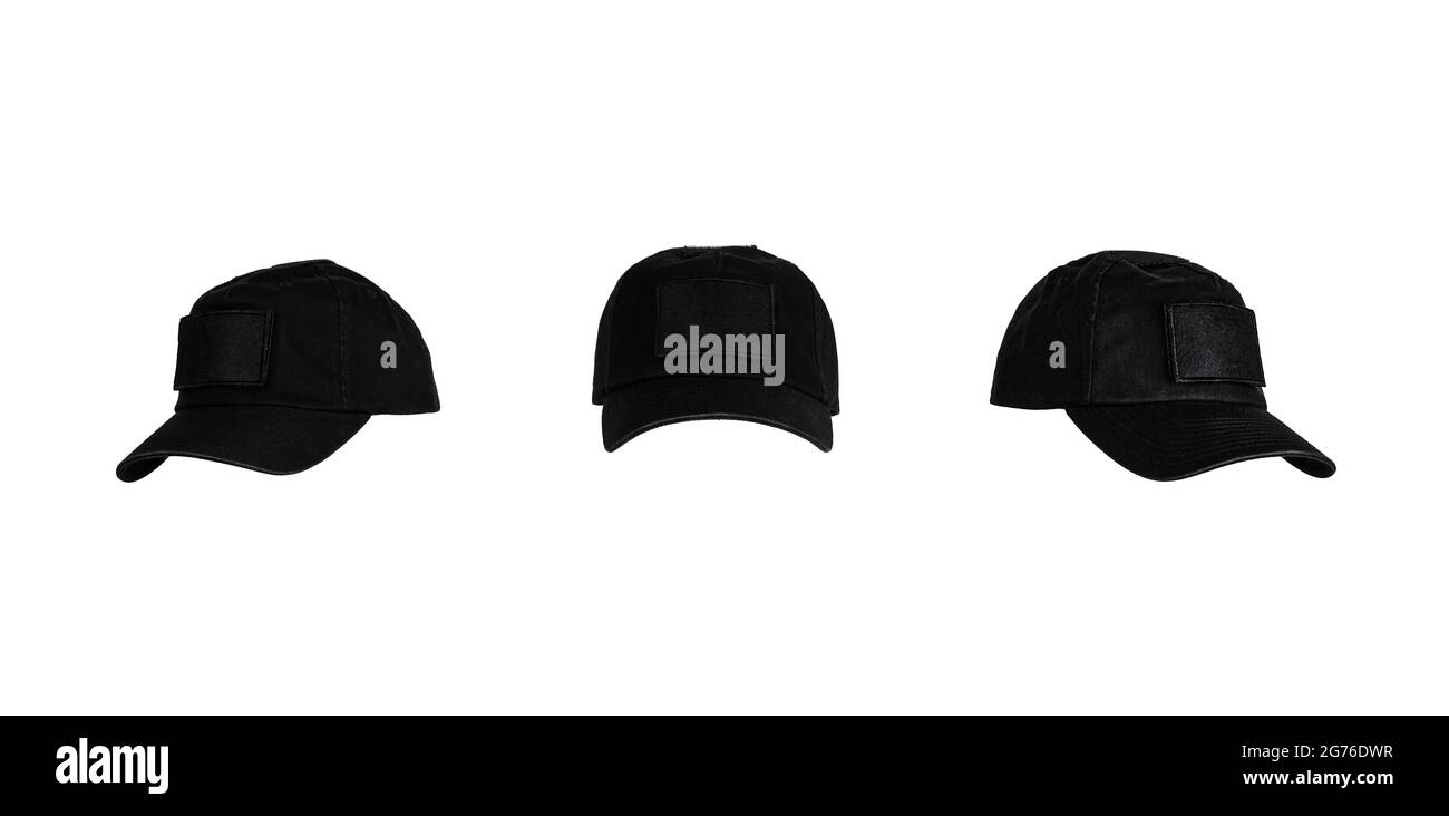 Baseball cap from different sides. Mockup for design creation. Isolate