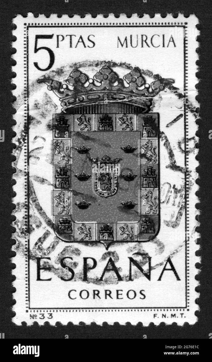 Stamp print in Spain Stock Photo - Alamy