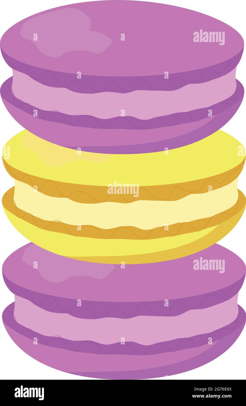 Realistic multicolored cupcakes on a white background - Vector illustration Stock Vector