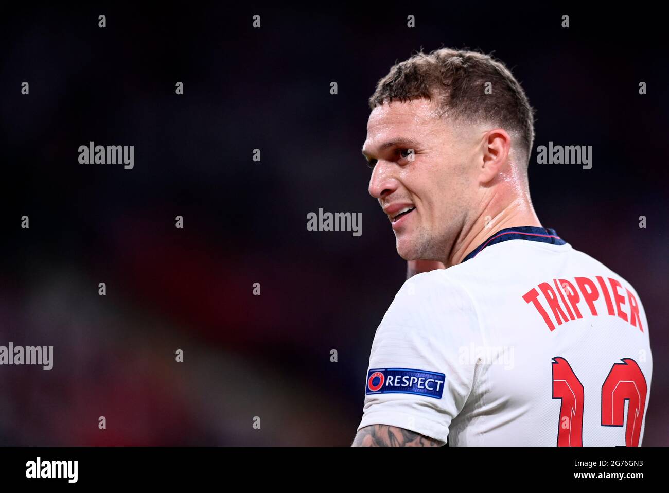 England's Kieran Trippier during the UEFA Euro 2020 Final at Wembley ...