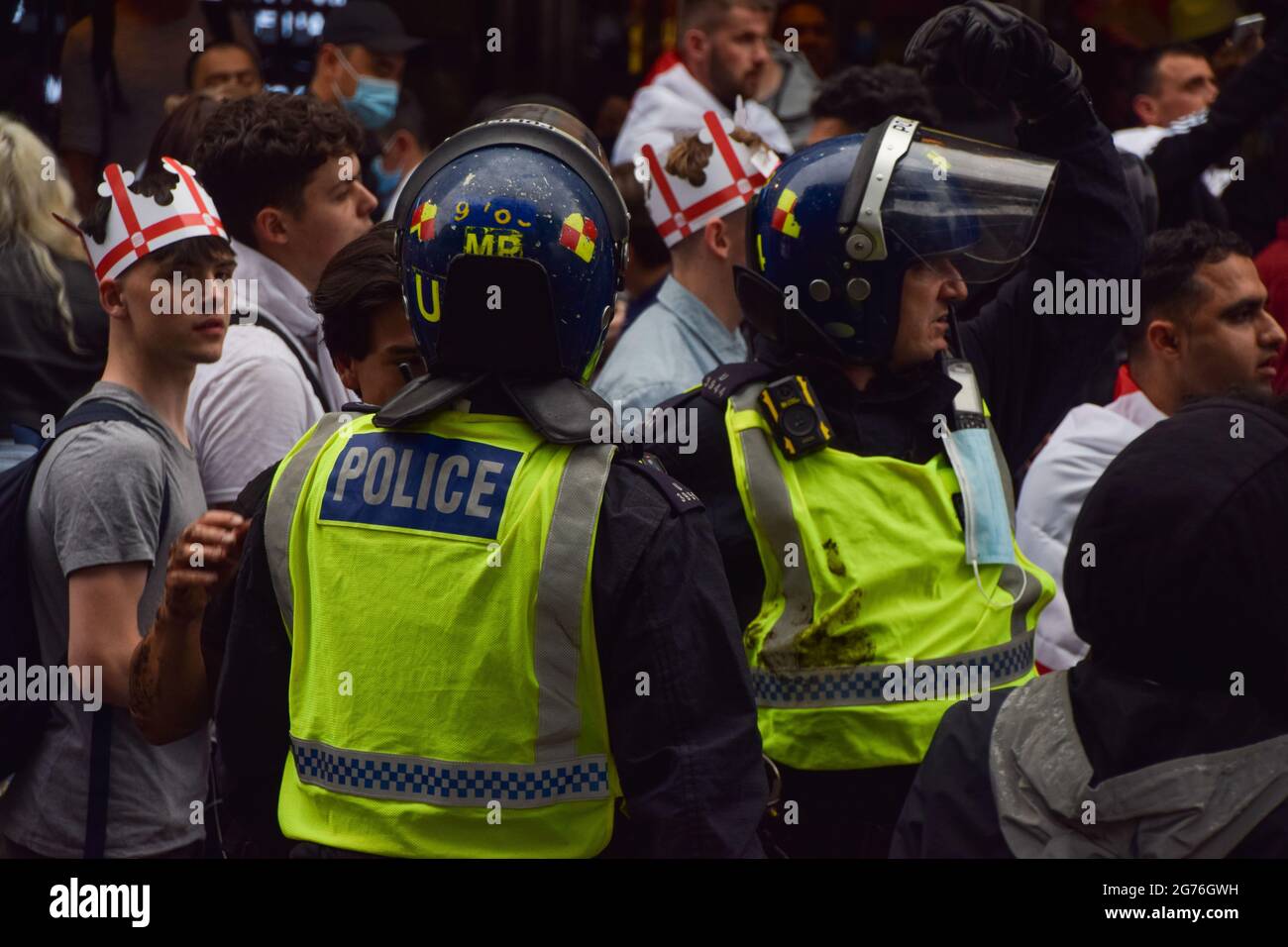 Fan english police helmet hi-res stock photography and images - Alamy