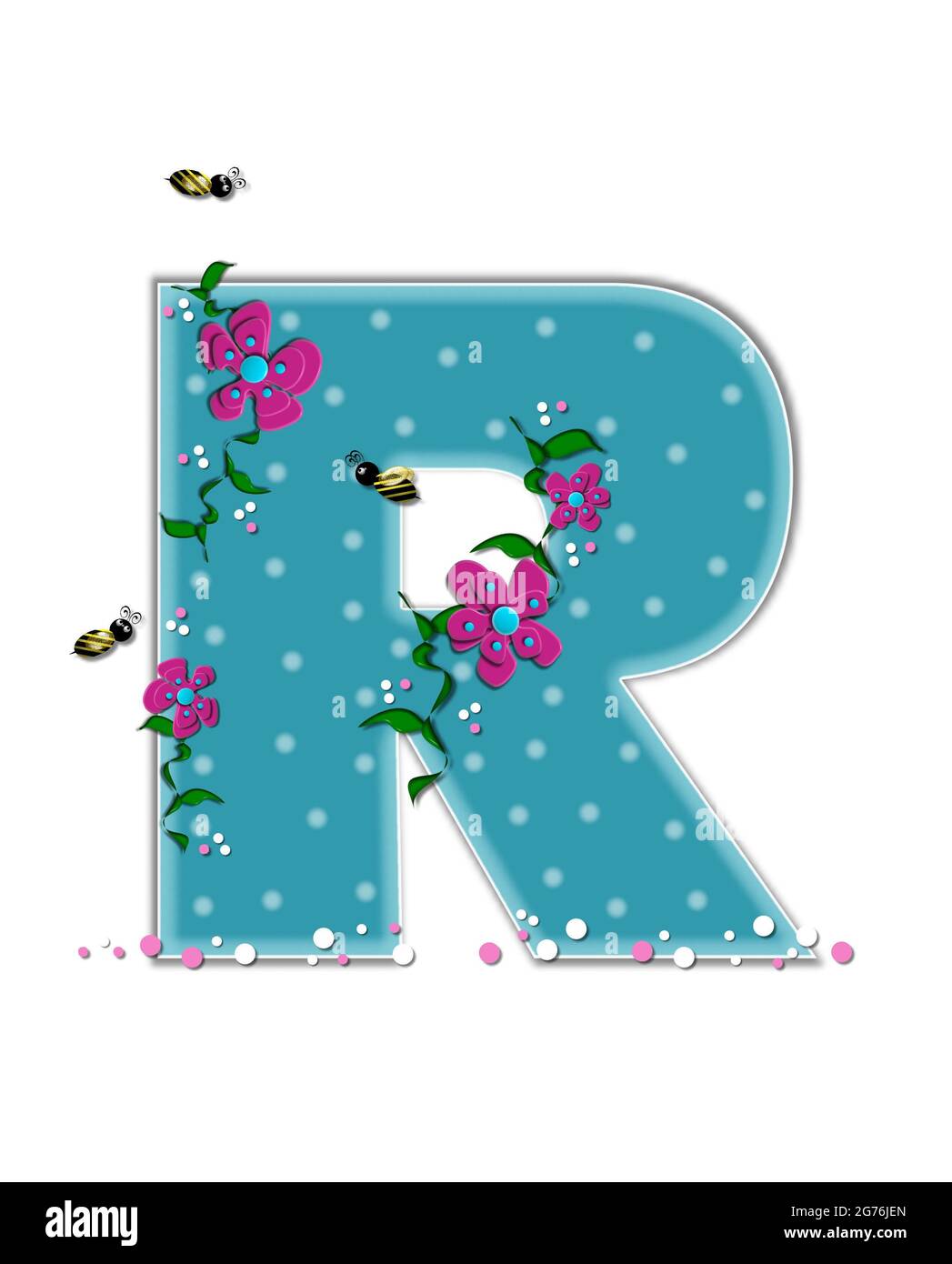 The letter R, in the alphabet set 