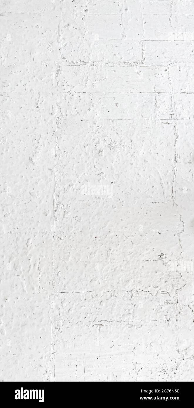 Full Frame Textured Plastered White Painted Wall Stock Photo