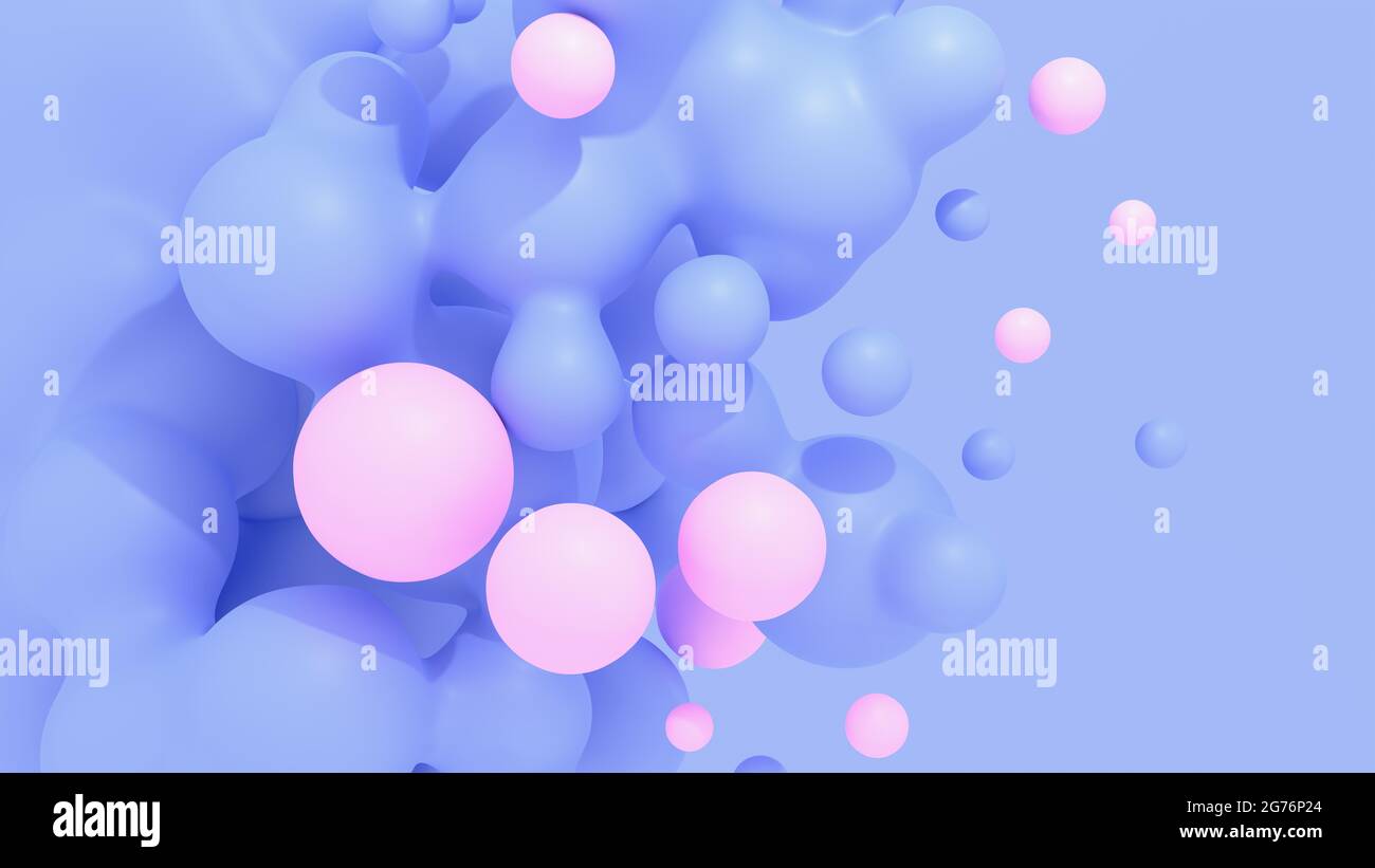 3D illustration of colorful metaballs Stock Photo - Alamy