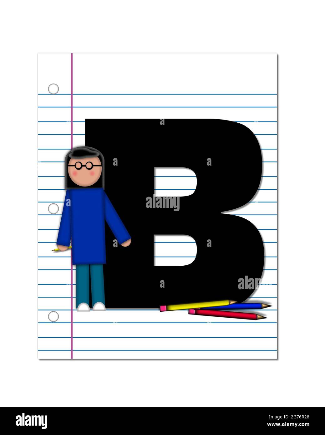 The letter B, in the alphabet set 
