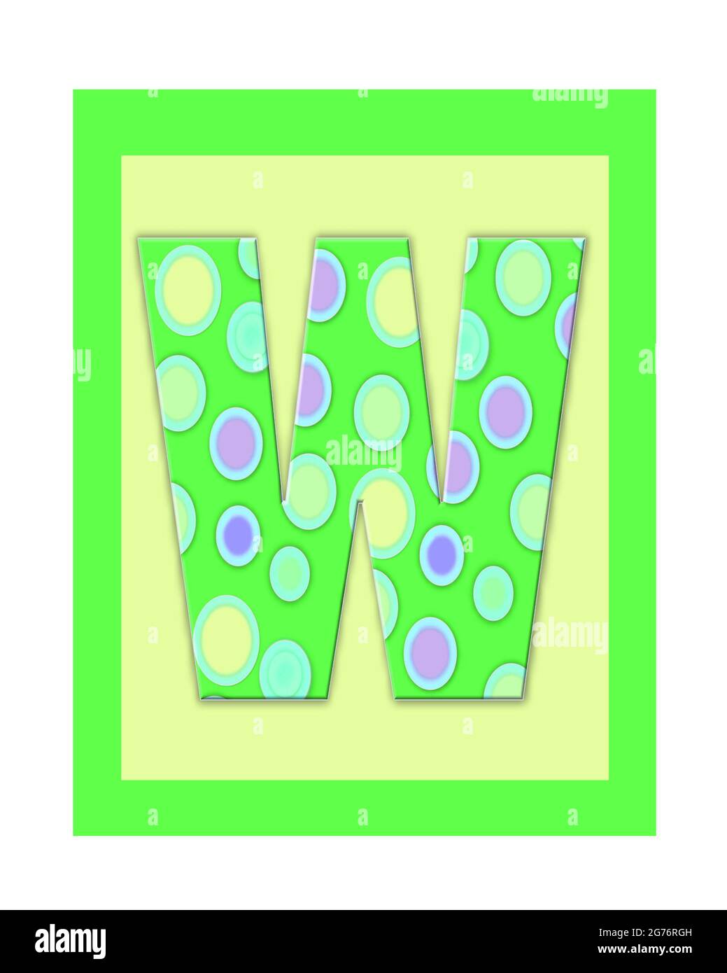 The letter W, in the alphabet set 