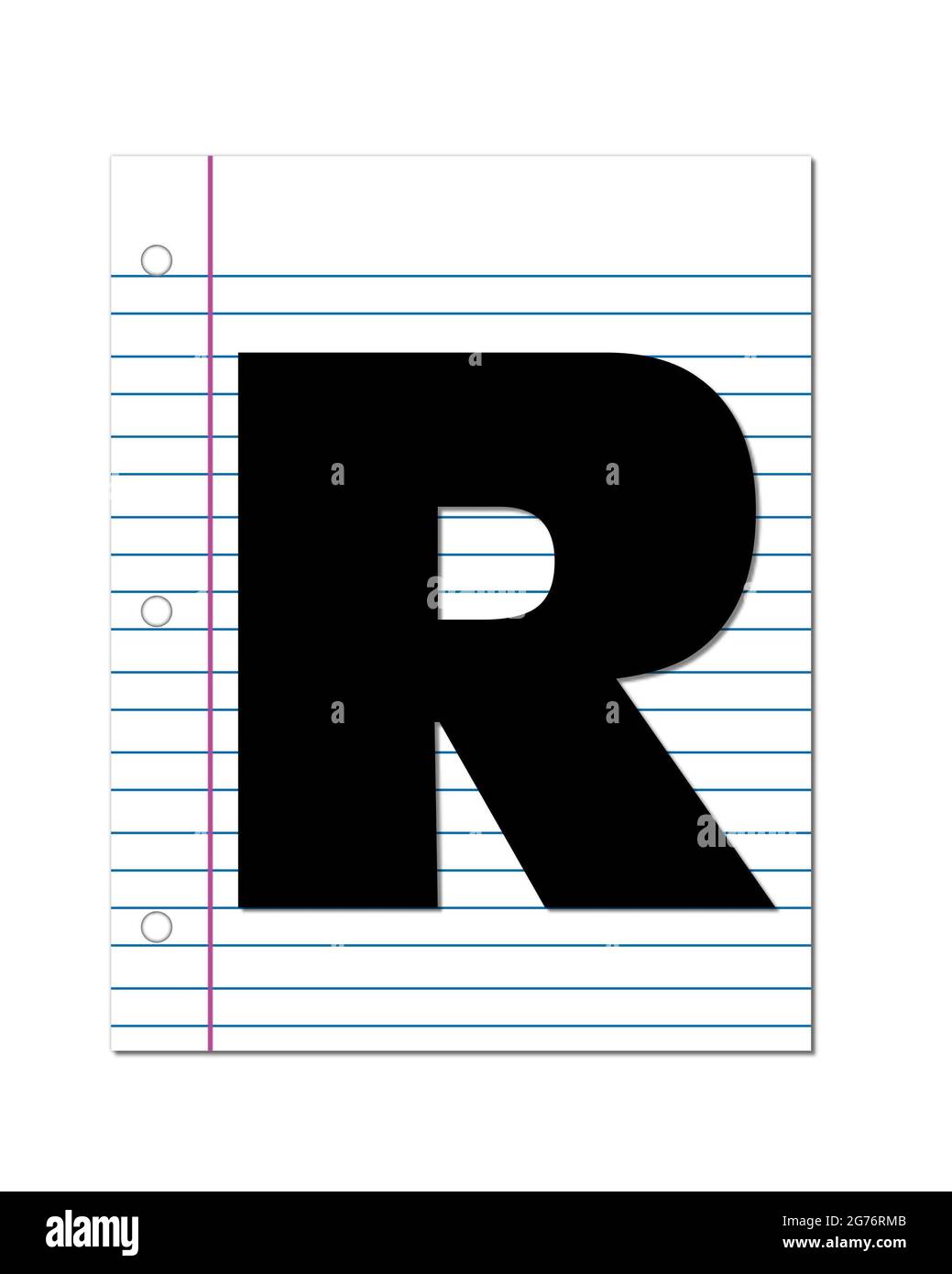 Blank Letter R R The letter R, in the alphabet set