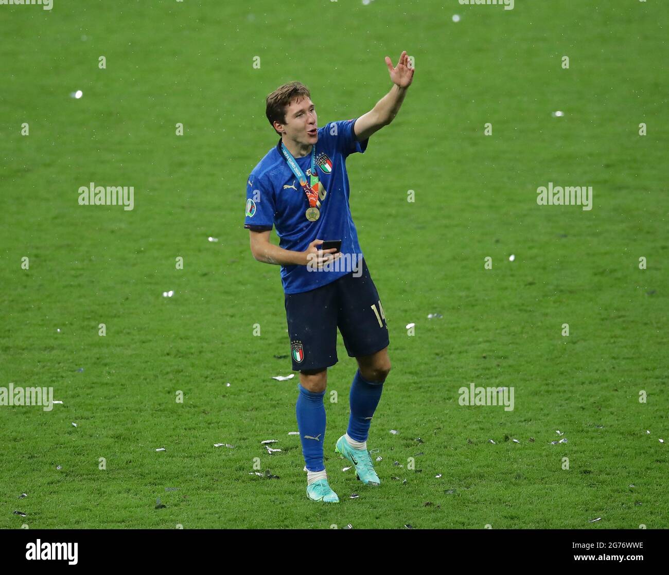 Maillot Italie 2020 Federico Chiesa Taille L - Euro 2020, Avec Signature Autographe, Neuf Avec étiquettes