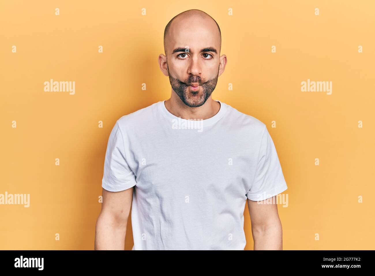 Bald man making funny face hi-res stock photography and images - Alamy