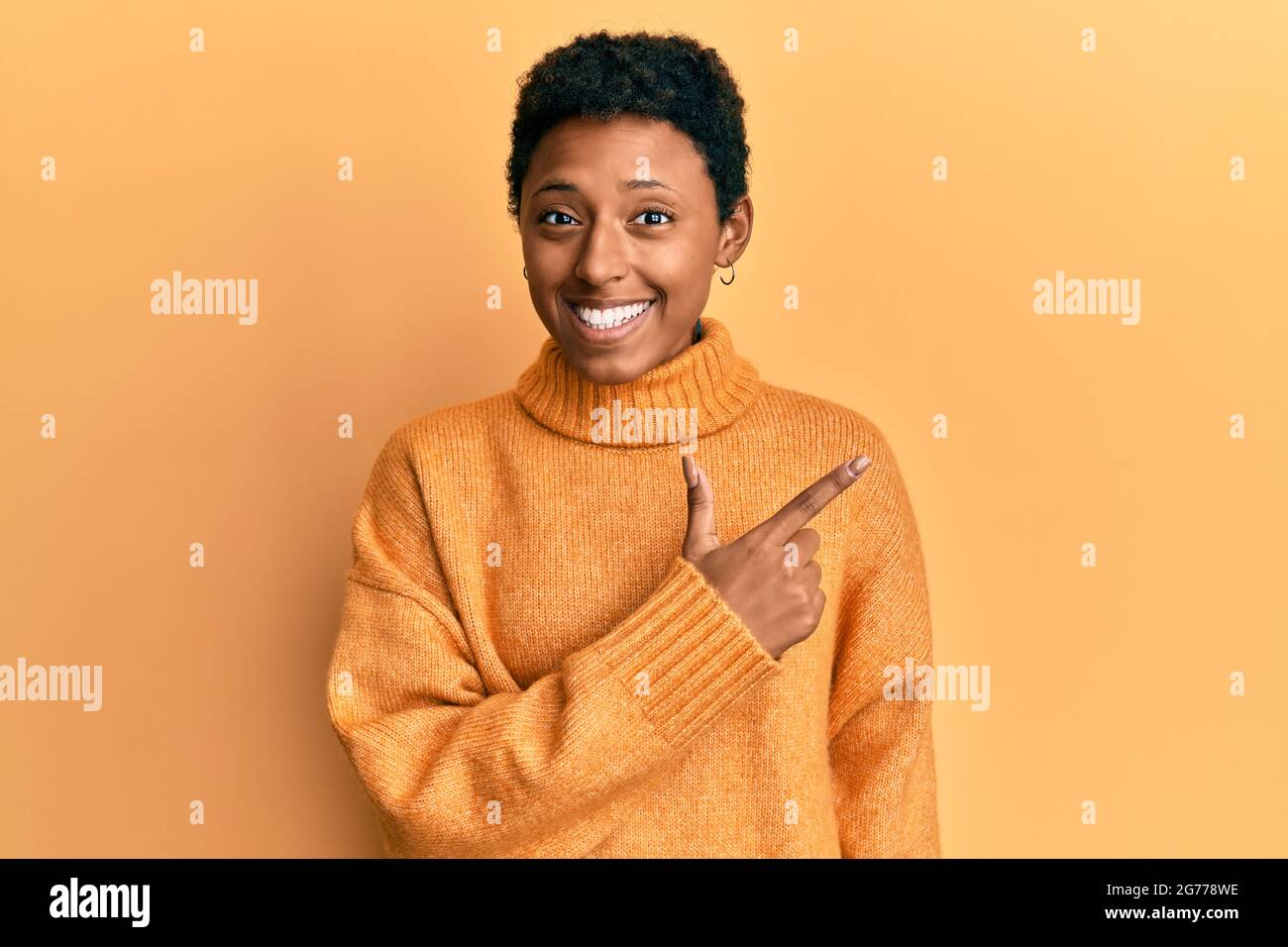 Young african american girl wearing casual clothes cheerful with a ...