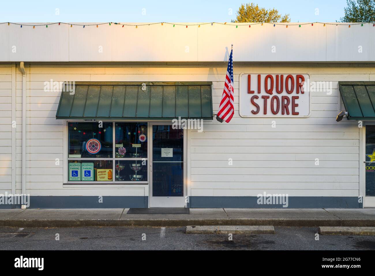Duvall, WA, USA July 11, 2021; Liquor store in the Seattle area city