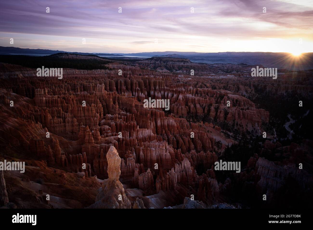 First light in Bryce Canyon Stock Photo
