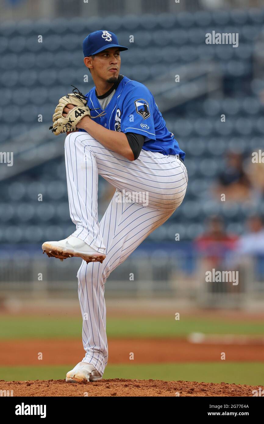 July11, 2021: Biloxi Shuckers pitcher Jesœs Castillo (40) during an ...