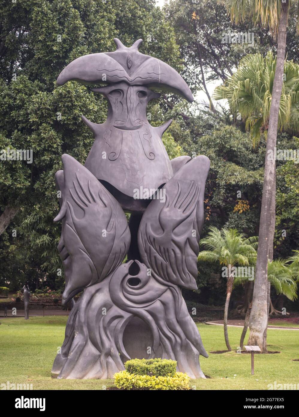 La Reina de Tequila (The Queen of Tequila( bronze sculpture in the gardens of Jose Cuervo Distillery, Tequila, Jalisco, Mexico Stock Photo