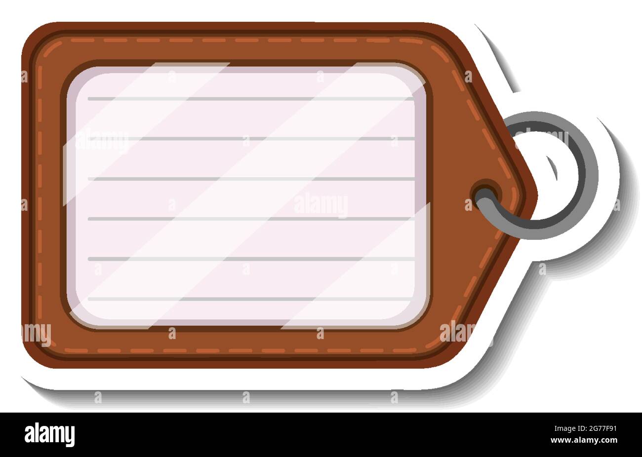 A sticker template with a name tag isolated illustration Stock Vector