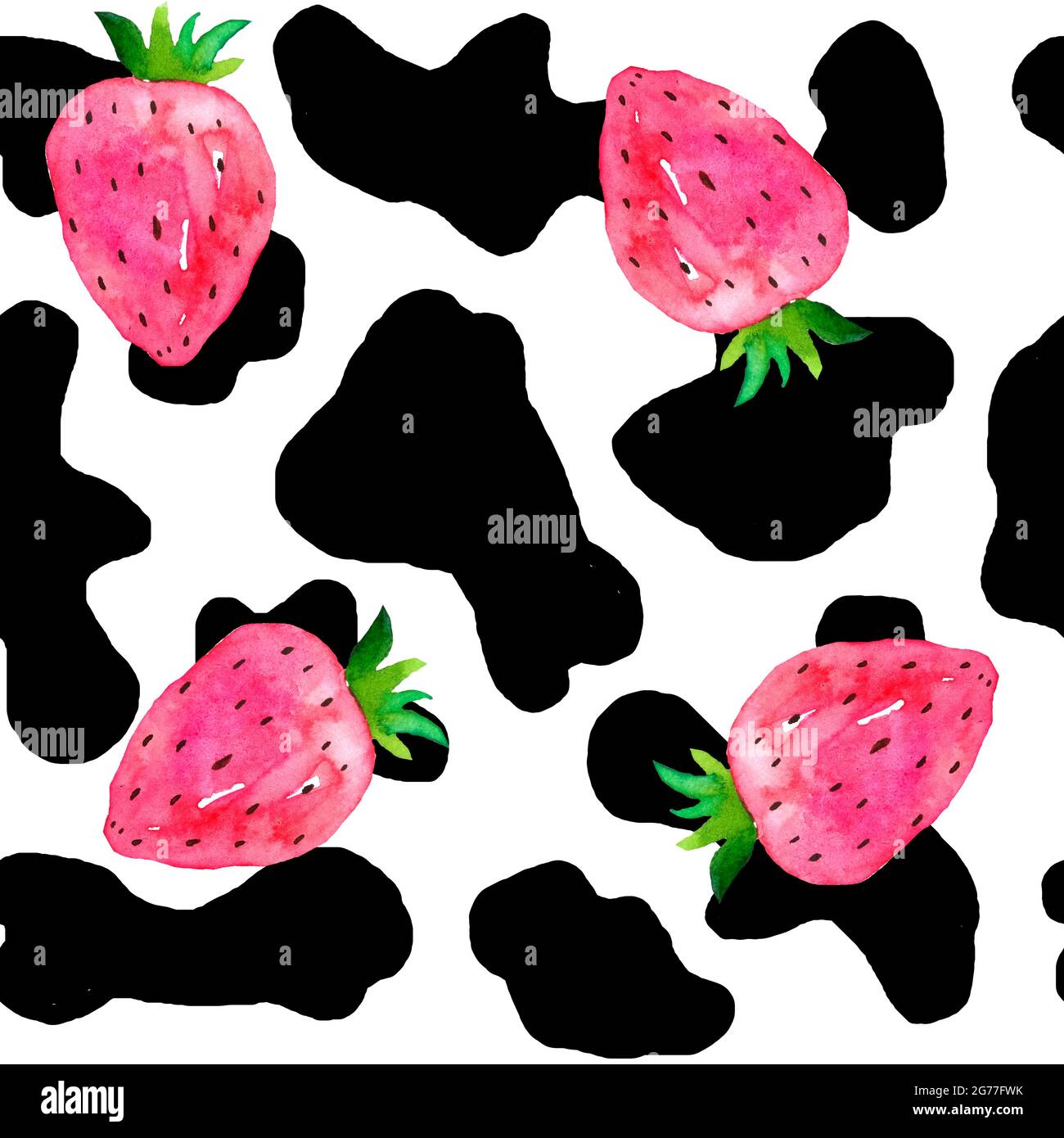 Download Strawberry Cow And Heart Print Wallpaper  Wallpaperscom