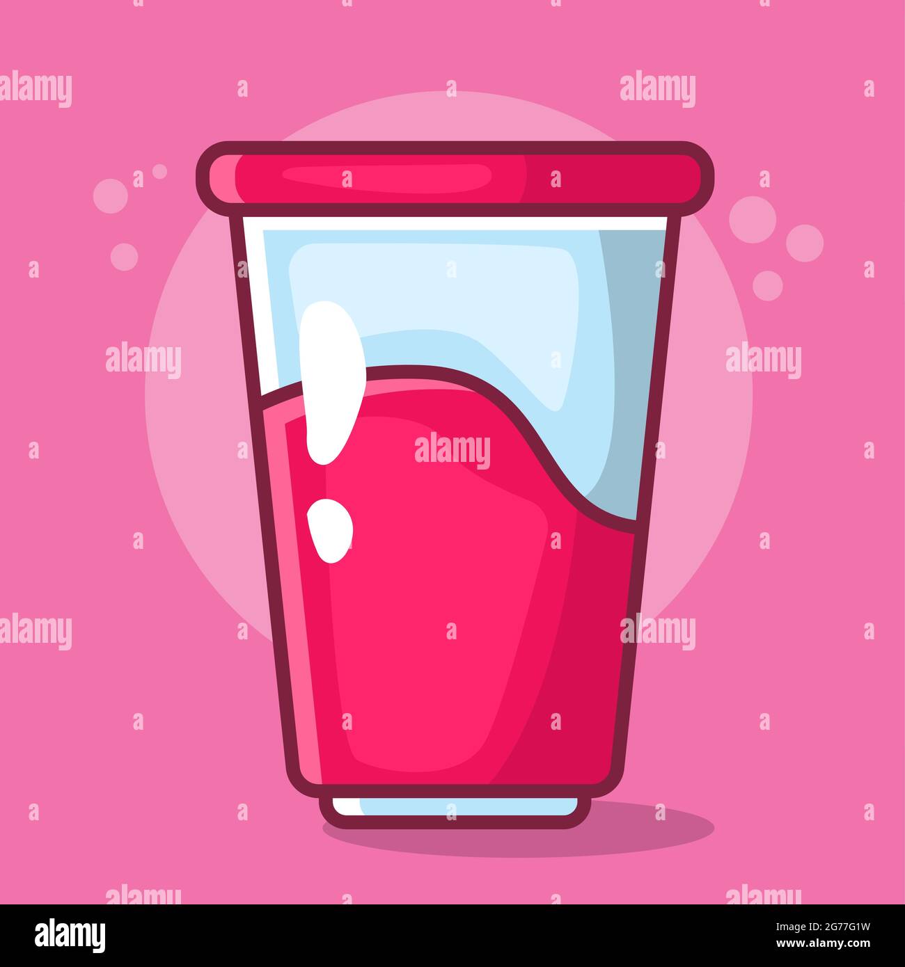 Yogurt cup isolated vector illustration in flat style Stock Vector