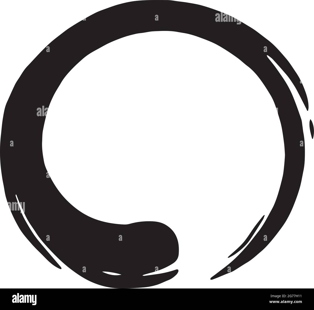 Zen Circle Logo Hand Drawn Shape Stock Vector Image & Art Alamy