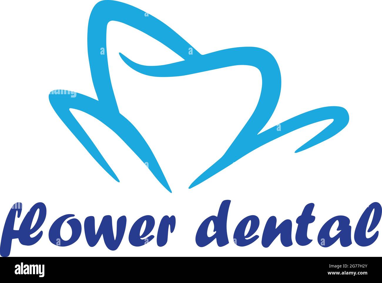 Flower Dental Logo Template Stock Vector