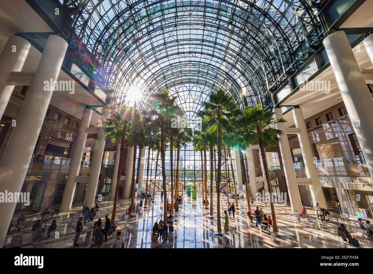 New York, JUL 4, 2021 - Interior view of the Brookfield Place Stock Photo