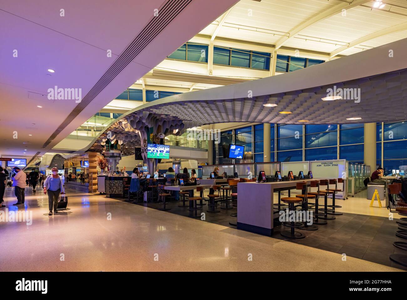 New Jersey, JUL 3, 2021 - Interior view of the Newark Liberty International  Airport Stock Photo - Alamy