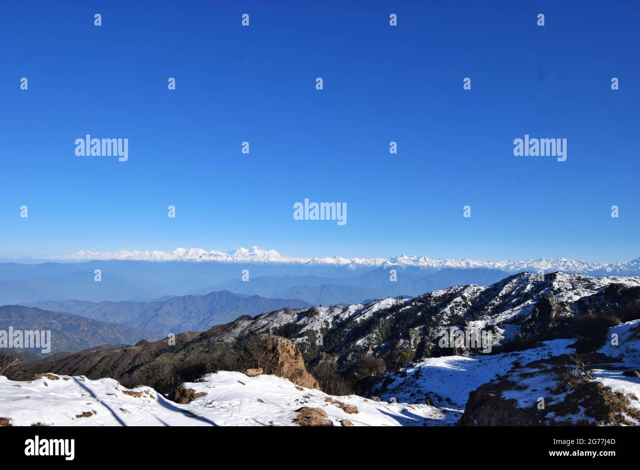WORLD'S TOP MOUNTAINS IN ONE FRAME Stock Photo